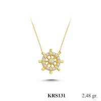  Gold Zircon Stone Necklace 2,3808 gr 