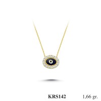 Gold Zircon Stone Necklace 1,5936 gr 