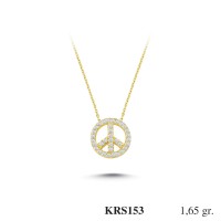  Gold Zircon Stone Necklace 1,584 gr 