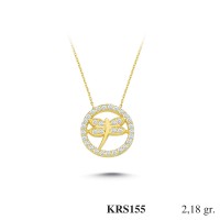  Gold Zircon Stone Necklace 2,0928 gr 