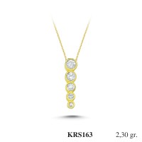 Silver    necklace    with    pendant                                          KRS163-925K