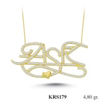  Gold Zircon Stone Necklace 4,608 gr 