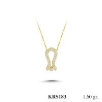 Silver    necklace    with    pendant                                          KRS183-925K