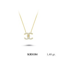Silver    necklace    with    pendant                                          KRS184-925K