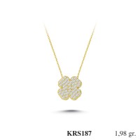 Silver    necklace    with    pendant                                          KRS187-925K