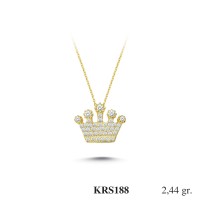 Silver    necklace    with    pendant                                          KRS188-925K