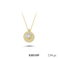 Silver    necklace    with    pendant                                          KRS189-925K