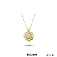 Silver    necklace    with    pendant                                          KRS191-925K