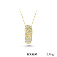 Silver    necklace    with    pendant                                          KRS193-925K