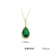 Silver    necklace    with    pendant                                          KRS194-925K