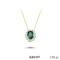 Silver    necklace    with    pendant                                          KRS197-925K