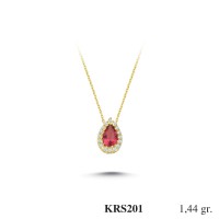 Silver    necklace    with    pendant                                          KRS201-925K