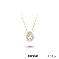 Silver    necklace    with    pendant                                          KRS202-925K