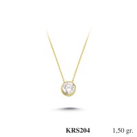 Silver    necklace    with    pendant                                          KRS204-925K