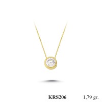 Silver    necklace    with    pendant                                          KRS206-925K