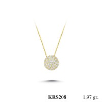 Silver    necklace    with    pendant                                          KRS208-925K