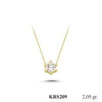 Silver    necklace    with    pendant                                          KRS209-925K
