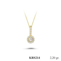 Silver    necklace    with    pendant                                          KRS214-925K