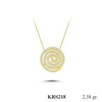 Silver    necklace    with    pendant                                          KRS218-925K