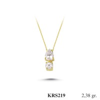Silver    necklace    with    pendant                                          KRS219-925K