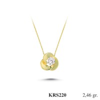 Silver    necklace    with    pendant                                          KRS220-925K