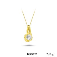 Silver    necklace    with    pendant                                          KRS223-925K