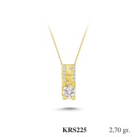 Silver    necklace    with    pendant                                          KRS225-925K