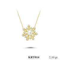 Silver    necklace    with    pendant                                          KRT014-925K