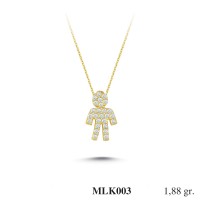 Silver    necklace    with    pendant                                     MLK003-925K