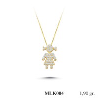 Silver    necklace    with    pendant                                     MLK004-925K
