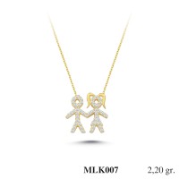 Silver    necklace    with    pendant                                     MLK007-925K