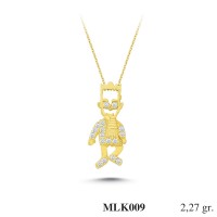 Silver    necklace    with    pendant                                     MLK009-925K
