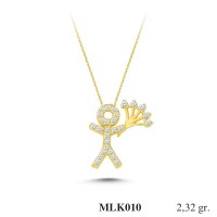 Silver    necklace    with    pendant                                     MLK010-925K