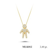 Silver    necklace    with    pendant                                     MLK012-925K