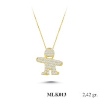 Silver    necklace    with    pendant                                     MLK013-925K