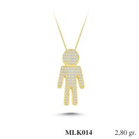 Silver    necklace    with    pendant                                     MLK014-925K