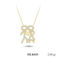 Silver    necklace    with    pendant                                     MLK015-925K