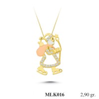 Silver    necklace    with    pendant                                     MLK016-925K