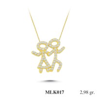Silver    necklace    with    pendant                                     MLK017-925K