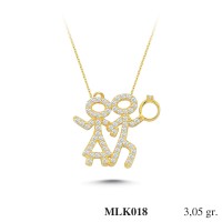 Silver    necklace    with    pendant                                     MLK018-925K