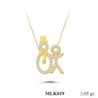 Silver    necklace    with    pendant                                     MLK019-925K