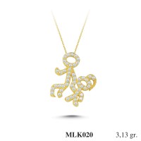 Silver    necklace    with    pendant                                     MLK020-925K