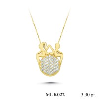 Silver    necklace    with    pendant                                     MLK022-925K