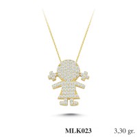 Silver    necklace    with    pendant                                     MLK023-925K