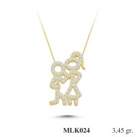Silver    necklace    with    pendant                                     MLK024-925K