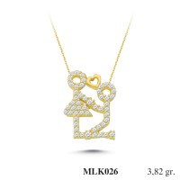 Silver    necklace    with    pendant                                     MLK026-925K