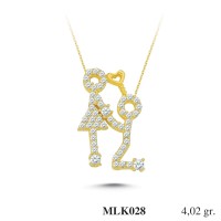 Silver    necklace    with    pendant                                     MLK028-925K