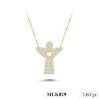 Silver    necklace    with    pendant                                     MLK029-925K