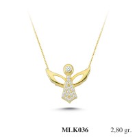 Silver    necklace    with    pendant                                     MLK036-925K