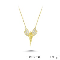 Silver    necklace    with    pendant                                     MLK037-925K